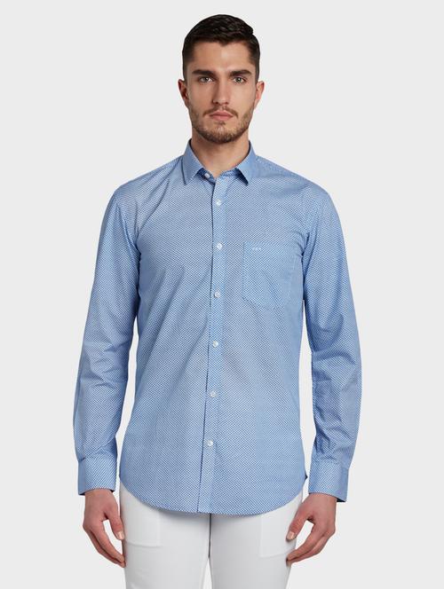 light blue printed casual shirt - 17801513 - Very Small Image - 1