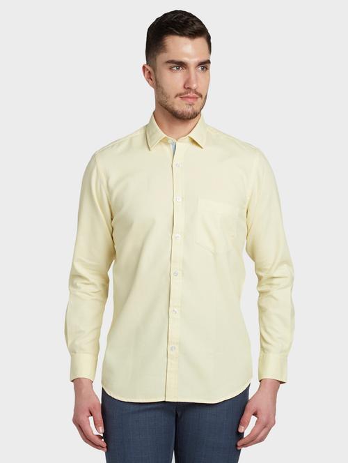 yellow solid casual shirt - 17801539 - Very Small Image - 1