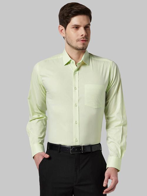 green solid formal shirt - 17801571 - Very Small Image - 1