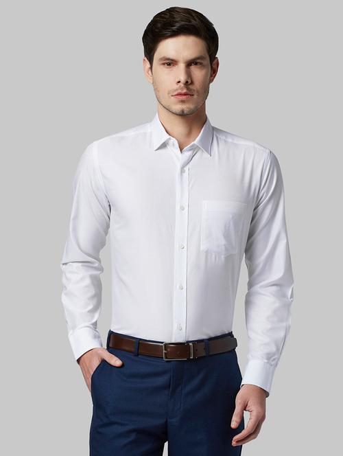 white solid formal shirt - 17801577 - Very Small Image - 1