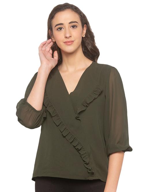 ruffle detail solid top - 17801865 - Very Small Image - 1
