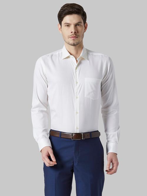yellow self design formal shirt - 17801875 - Very Small Image - 1