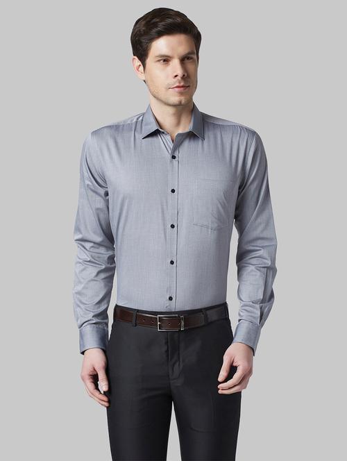 grey printed formal shirt - 17802261 - Very Small Image - 1