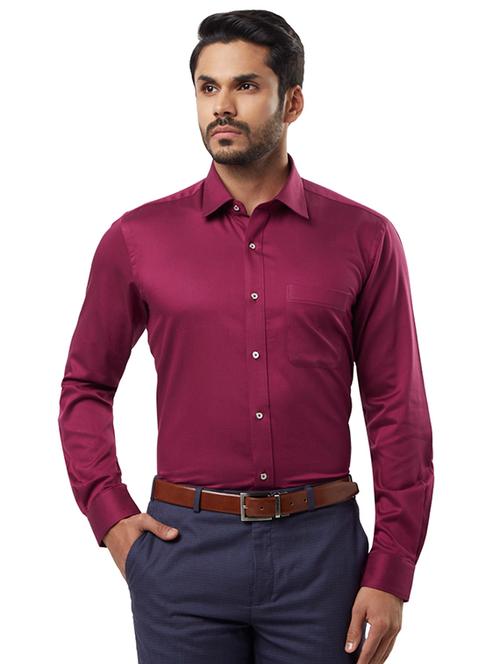 purple solid formal shirt - 17802561 - Very Small Image - 1