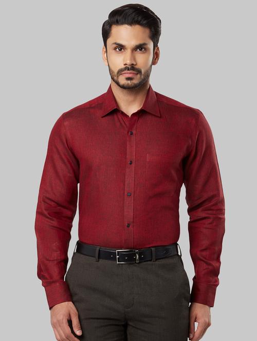 red solid formal shirt - 17802577 - Very Small Image - 1