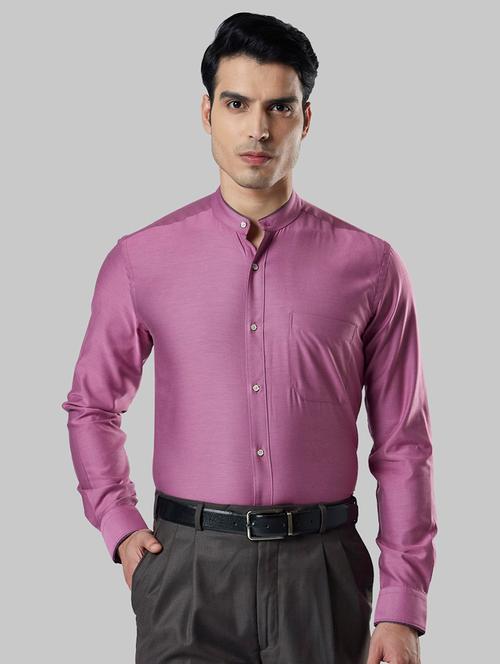 purple solid formal shirt - 17802588 - Very Small Image - 1