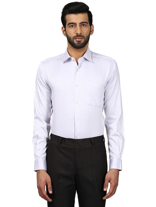 purple striped formal shirt - 17802683 - Very Small Image - 1