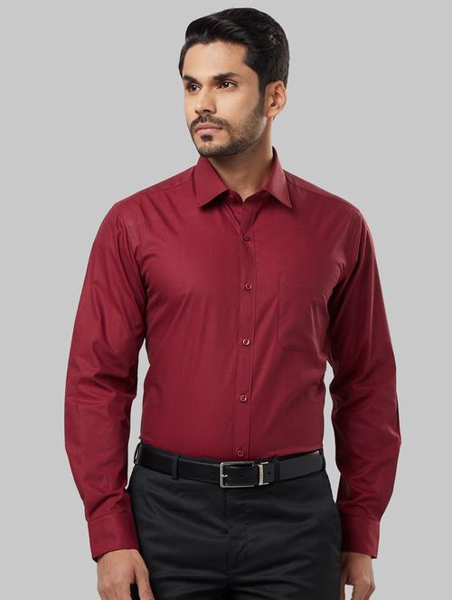 red solid formal shirt - 17802691 - Very Small Image - 1