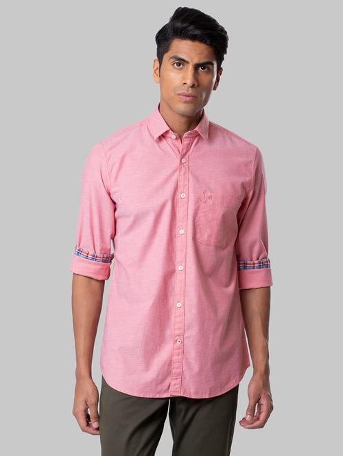 pink solid casual shirt - 17802715 - Very Small Image - 1