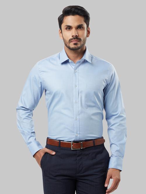 blue self design formal shirt - 17802719 - Very Small Image - 1