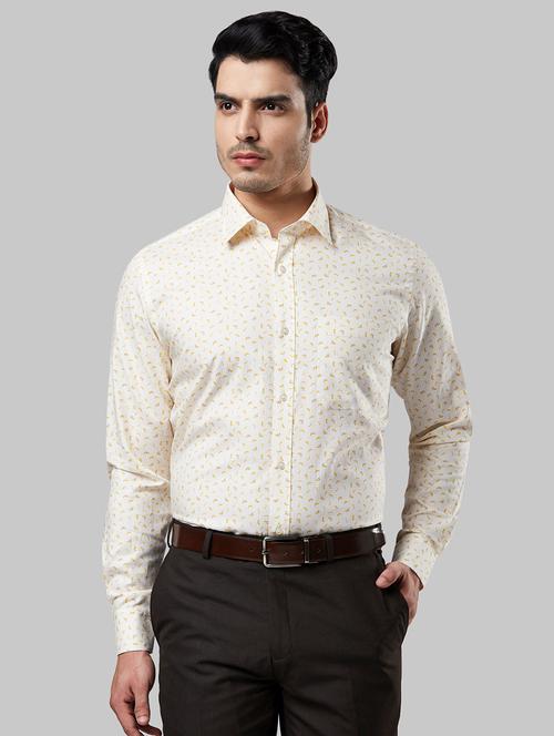 yellow printed formal shirt - 17802770 - Very Small Image - 1