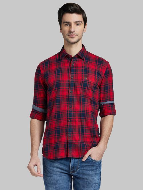 red checkered casual shirt - 17802771 - Very Small Image - 1