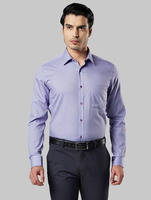 purple checkered formal shirt - 17802848 - Very Small Image - 1