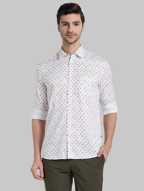 white printed casual shirt - 17802878 - Very Small Image - 1