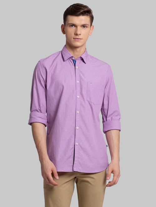 purple printed casual shirt - 17802891 - Very Small Image - 1