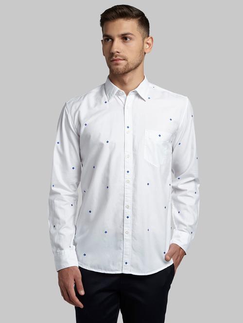 white printed casual shirt - 17802906 - Very Small Image - 1