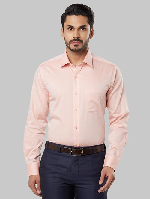orange self design formal shirt - 17802959 - Very Small Image - 1