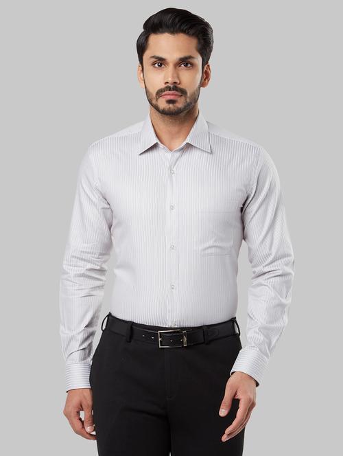 grey striped formal shirt - 17803024 - Very Small Image - 1