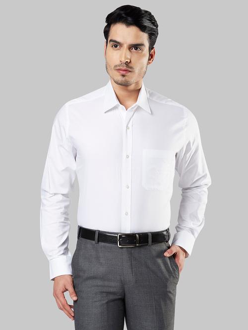 white solid formal shirt - 17803043 - Very Small Image - 1