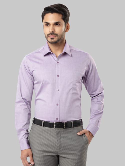 purple solid formal shirt - 17803075 - Very Small Image - 1