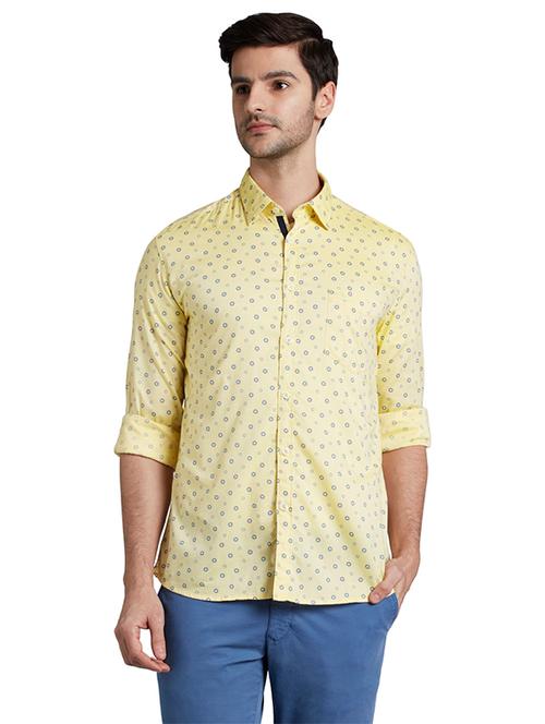 yellow printed casual shirt - 17803132 - Very Small Image - 1