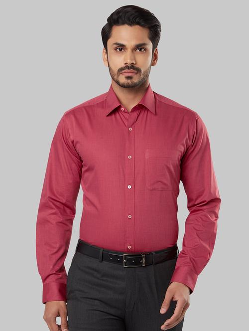 red solid formal shirt - 17803138 - Very Small Image - 1