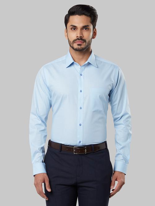 blue solid formal shirt - 17803140 - Very Small Image - 1