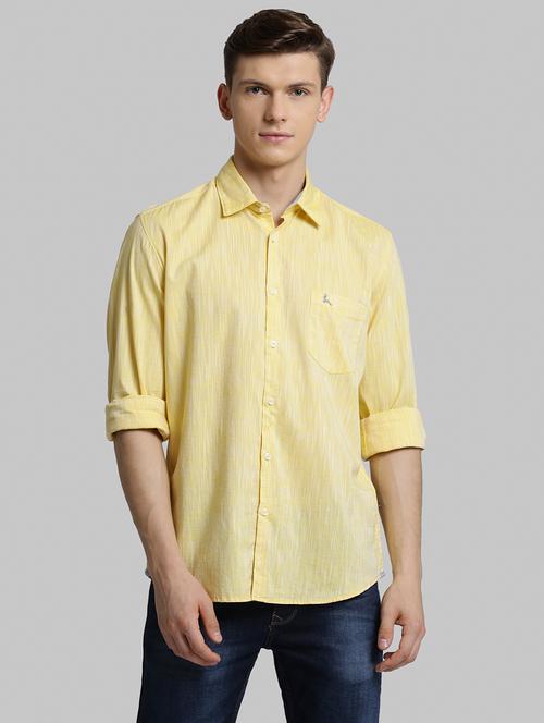 yellow solid casual shirt - 17803180 - Very Small Image - 1