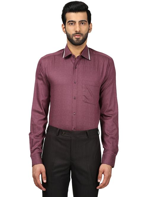 maroon printed formal shirt - 17803216 - Very Small Image - 1