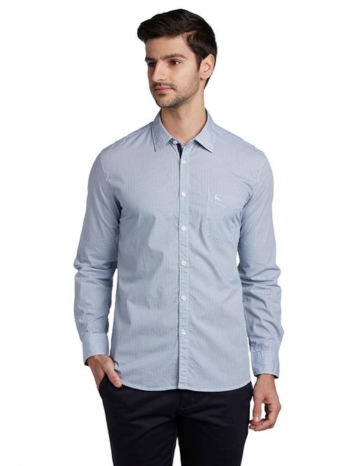 blue printed casual shirt - 17803265 - Very Small Image - 1