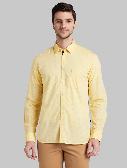 yellow printed casual shirt - 17803339 - Very Small Image - 1