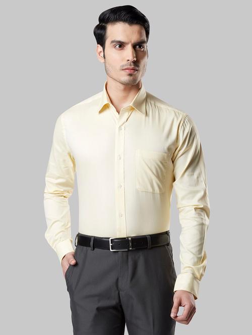 yellow solid formal shirt - 17803405 - Very Small Image - 1