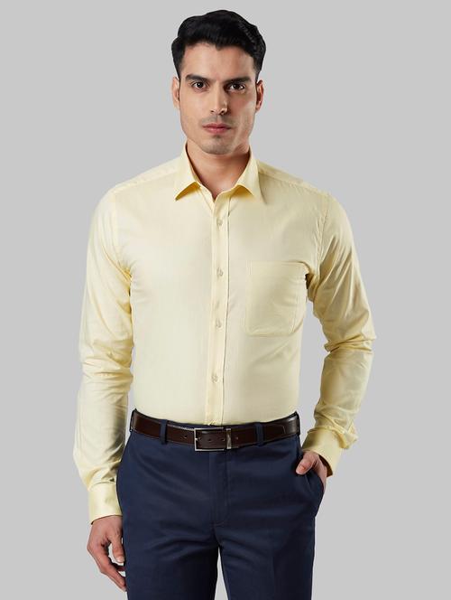 yellow solid formal shirt - 17803407 - Very Small Image - 1