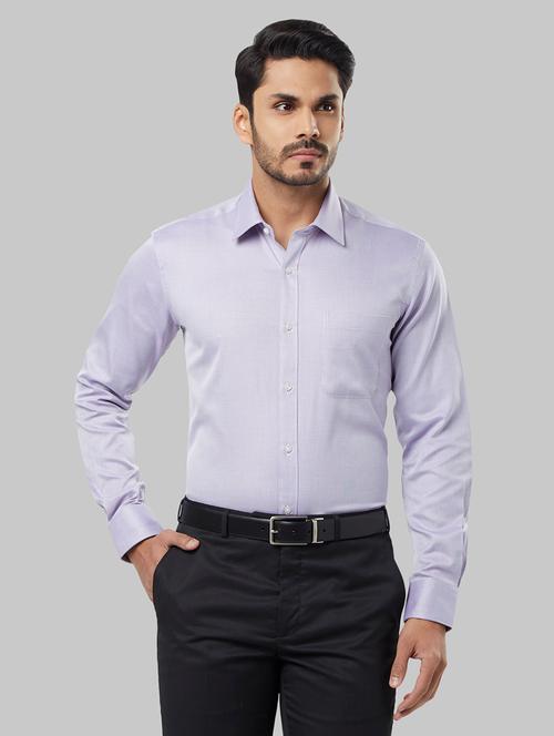 purple self design formal shirt - 17803442 - Very Small Image - 1