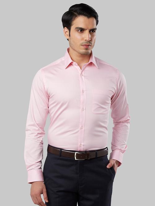 pink solid formal shirt - 17803461 - Very Small Image - 1