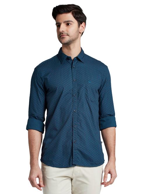 teal printed casual shirt - 17803534 - Very Small Image - 1
