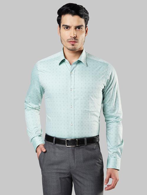 green self design formal shirt - 17803555 - Very Small Image - 1