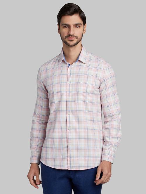 pink checkered casual shirt - 17803617 - Very Small Image - 1