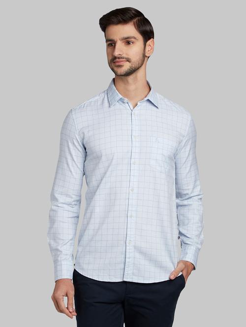 light blue checkered casual shirt - 17803649 - Very Small Image - 1