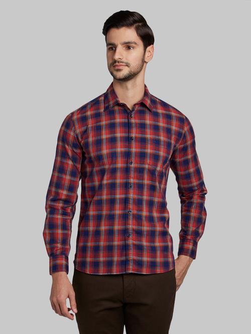 red checkered casual shirt - 17803663 - Very Small Image - 1