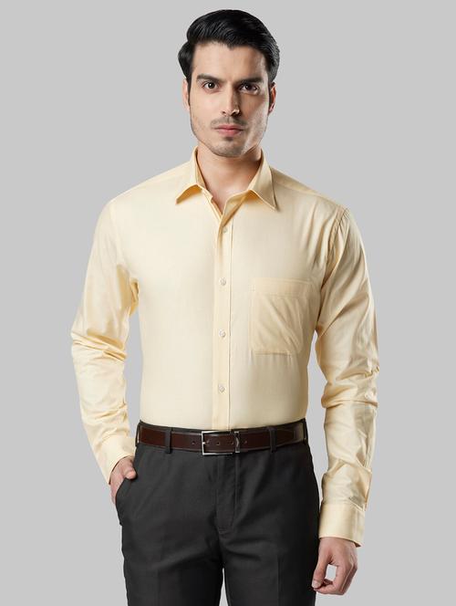 yellow solid formal shirt - 17803706 - Very Small Image - 1