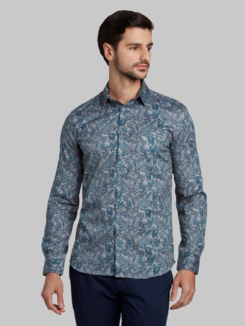 blue printed casual shirt - 17803728 - Very Small Image - 1