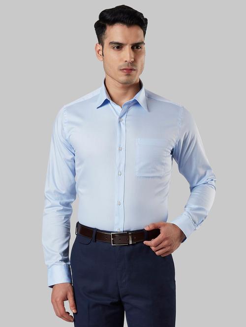 blue solid formal shirt - 17803756 - Very Small Image - 1