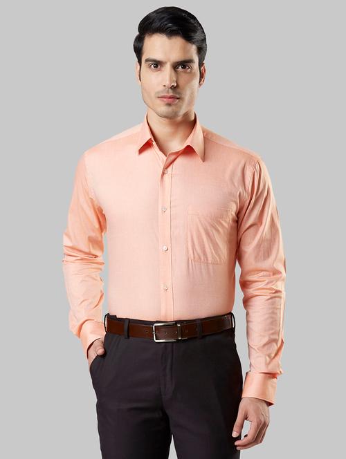orange self design formal shirt - 17803767 - Very Small Image - 1