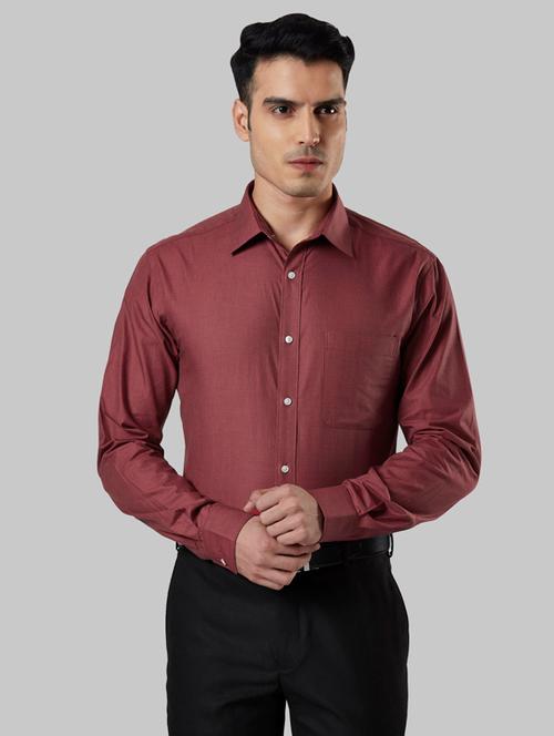 red solid formal shirt - 17803809 - Very Small Image - 1