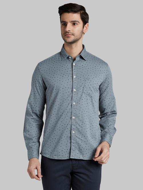 grey printed casual shirt - 17803839 - Very Small Image - 1