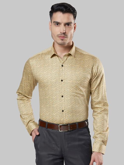 yellow printed formal shirt - 17803964 - Very Small Image - 1