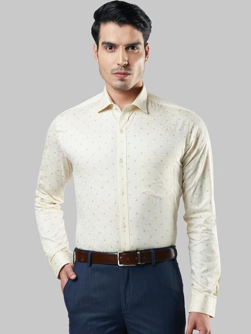 yellow printed formal shirt - 17803973 - Very Small Image - 1