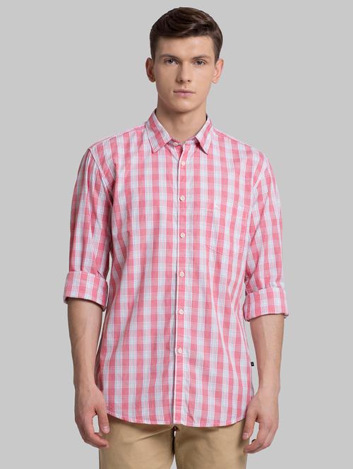 pink checkered casual shirt - 17804094 - Very Small Image - 1
