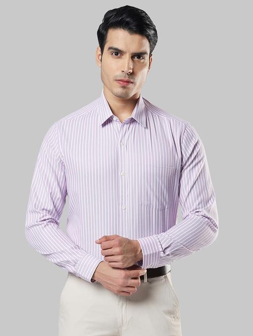 purple striped formal shirt - 17804179 - Very Small Image - 1